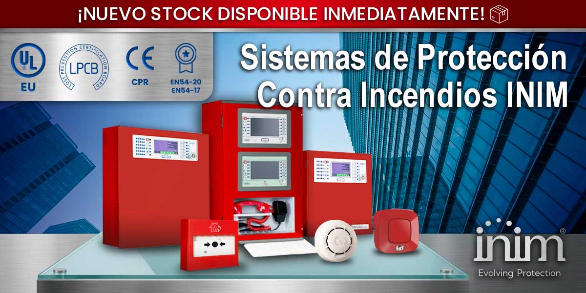 Sistemas de protección contra incendios INIM con nuevo stock disponible