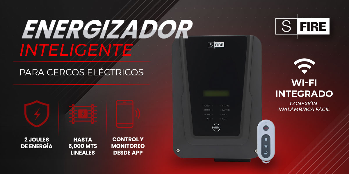 Energizador inteligente S-Fire para cercos eléctricos con Wi-Fi integrado